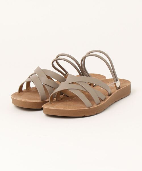 Samansa Mos2 blue（サマンサモスモスブルー）の「メッシュ2WAYサンダル（サンダル・レディース・ブラック/マスタード/モカ・MEDIUM/LARGE）」の2枚目の写真