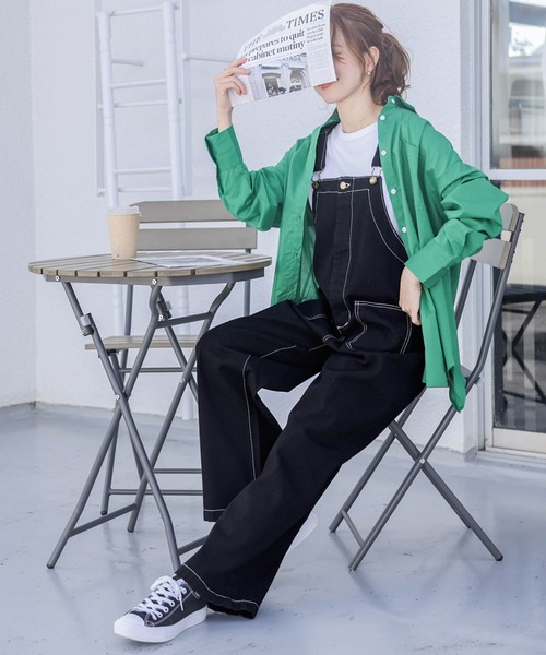 SUGAR BISKET（シュガービスケット）の「オーバーオールデニムサロペット（サロペット/オーバーオール・レディース・ブラック/インディゴブルー/ブルー系その他・M/L）」の4枚目の写真