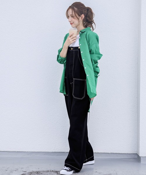 SUGAR BISKET（シュガービスケット）の「オーバーオールデニムサロペット（サロペット/オーバーオール・レディース・ブラック/インディゴブルー/ブルー系その他・M/L）」の6枚目の写真