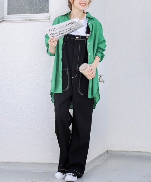 SUGAR BISKET（シュガービスケット）の「オーバーオールデニムサロペット（サロペット/オーバーオール・レディース・ブラック/インディゴブルー/ブルー系その他・M/L）」の15枚目の写真