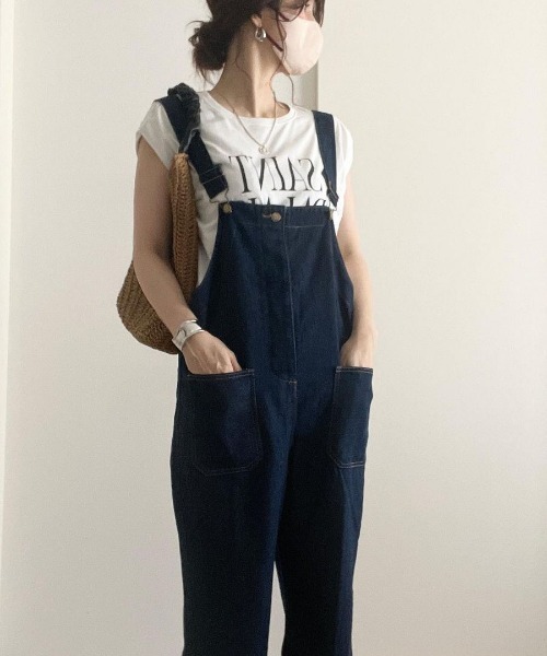 SUGAR BISKET（シュガービスケット）の「オーバーオールデニムサロペット（サロペット/オーバーオール・レディース・ブラック/インディゴブルー/ブルー系その他・M/L）」の11枚目の写真