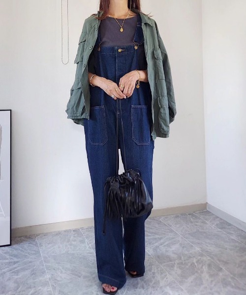 SUGAR BISKET（シュガービスケット）の「オーバーオールデニムサロペット（サロペット/オーバーオール・レディース・ブラック/インディゴブルー/ブルー系その他・M/L）」の10枚目の写真