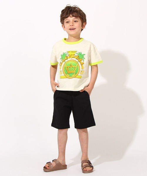BABYDOLL(ベビードール)の「ネオン リンガー Tシャツ 6729K(Tシャツ/カットソー・キッズ・フューシャピンク/イエロー×グリーン・120cm/100cm/110cm/130cm/90cm/140cm/80cm)」の6枚目の写真