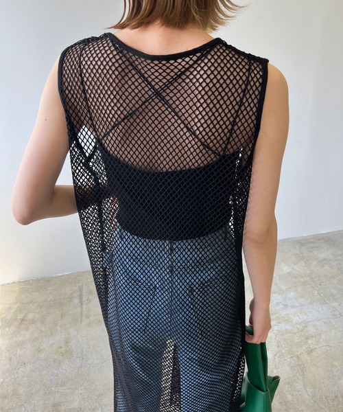 LIAN（リアン）の「メッシュワンピース（ワンピース・レディース・ブラック/アイボリー/モカ・FREE）」の16枚目の写真