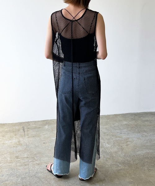 LIAN（リアン）の「メッシュワンピース（ワンピース・レディース・ブラック/アイボリー/モカ・FREE）」の10枚目の写真