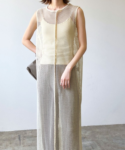 LIAN（リアン）の「メッシュワンピース（ワンピース・レディース・ブラック/アイボリー/モカ・FREE）」の14枚目の写真