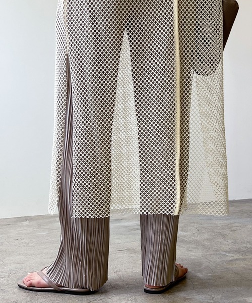 LIAN（リアン）の「メッシュワンピース（ワンピース・レディース・ブラック/アイボリー/モカ・FREE）」の11枚目の写真