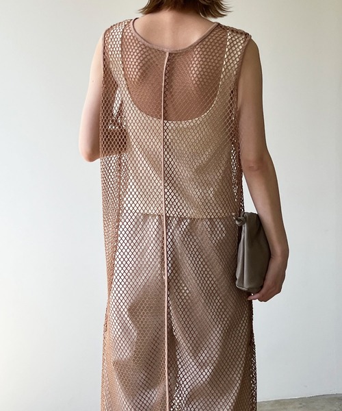 LIAN（リアン）の「メッシュワンピース（ワンピース・レディース・ブラック/アイボリー/モカ・FREE）」の22枚目の写真