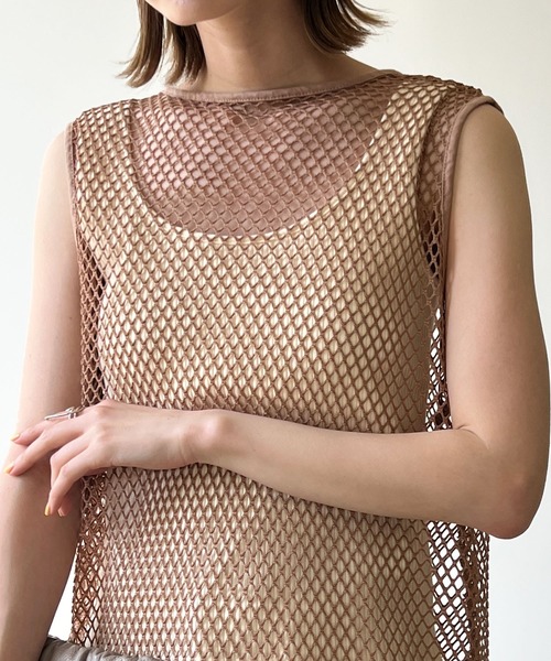 LIAN（リアン）の「メッシュワンピース（ワンピース・レディース・ブラック/アイボリー/モカ・FREE）」の9枚目の写真