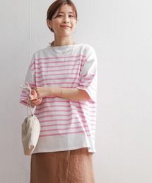 URBAN RESEARCH DOORS | 『XLサイズ/WEB限定』パネルボーダーショートスリーブバスクシャツ(Tシャツ/カットソー)