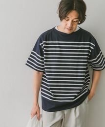 URBAN RESEARCH DOORS | 『XLサイズ/WEB限定』パネルボーダーショートスリーブバスクシャツ(Tシャツ/カットソー)
