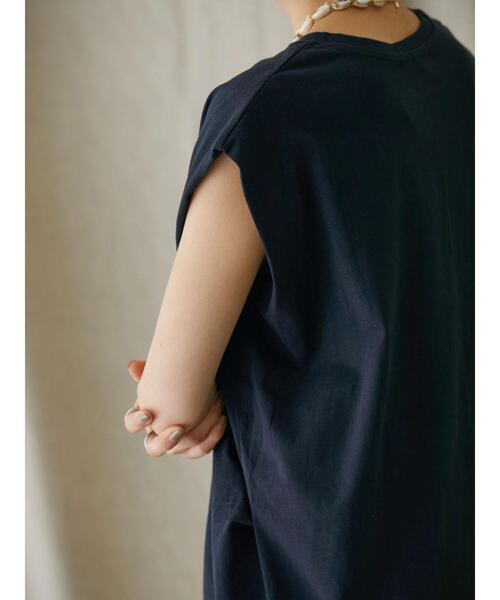 AMERICAN HOLIC（アメリカンホリック）の「吸水速乾フレンチスリーブカットプルオーバー（Tシャツ/カットソー・レディース・ライトベージュ/ブラック/オフホワイト/ピンク/ブルー・M/L）」の16枚目の写真