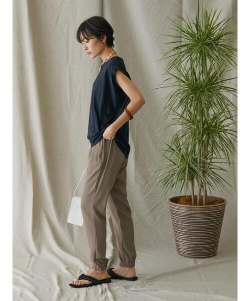 AMERICAN HOLIC（アメリカンホリック）の「吸水速乾フレンチスリーブカットプルオーバー（Tシャツ/カットソー・レディース・ライトベージュ/ブラック/オフホワイト/ピンク/ブルー・M/L）」の20枚目の写真