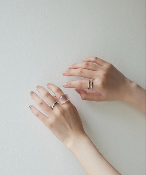 flaner（フラネ）の「Clear silver ring set/クリアシルバーリングセット（リング・レディース・シルバー・FREE）」の6枚目の写真