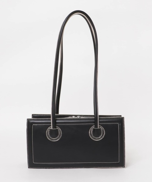 KBF(ケイビーエフ)の「ステッチデザインロングショルダーBAG(ショルダーバッグ・レディース・ブラック/ベージュ・ONE)」の14枚目の写真