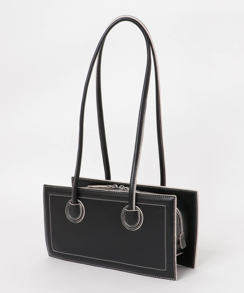 KBF(ケイビーエフ)の「ステッチデザインロングショルダーBAG(ショルダーバッグ・レディース・ブラック/ベージュ・ONE)」の15枚目の写真