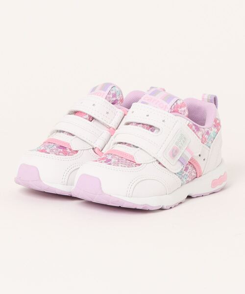 MoonStar(ムーンスター)の「《moonstar》CR C2146(スニーカー・キッズ・ラベンダー/マルチ/アッシュグレー/アクア/ホワイト×ピンク/ネイビー/ブラック・20.0cm/19.0cm/21.0cm/15.0cm/16.0cm/17.0cm/18.0cm/18.5cm/19.5cm/14.0cm/14.5cm/15.5cm/16.5cm/17.5cm/20.5cm)」の2枚目の写真