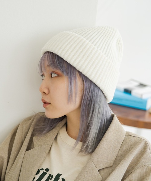 Kastane（カスタネ）の「【2022AWアイテム/WEB限定カラーあり】マノアCAP（ニットキャップ/ビーニー・レディース・ブラック/ベージュ/ホワイト/グリーン・FREE）」の2枚目の写真