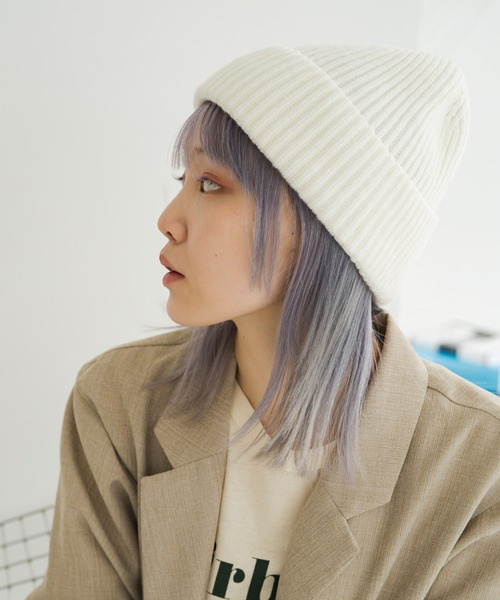 Kastane（カスタネ）の「【2022AWアイテム/WEB限定カラーあり】マノアCAP（ニットキャップ/ビーニー・レディース・ブラック/ベージュ/ホワイト/グリーン・FREE）」の5枚目の写真