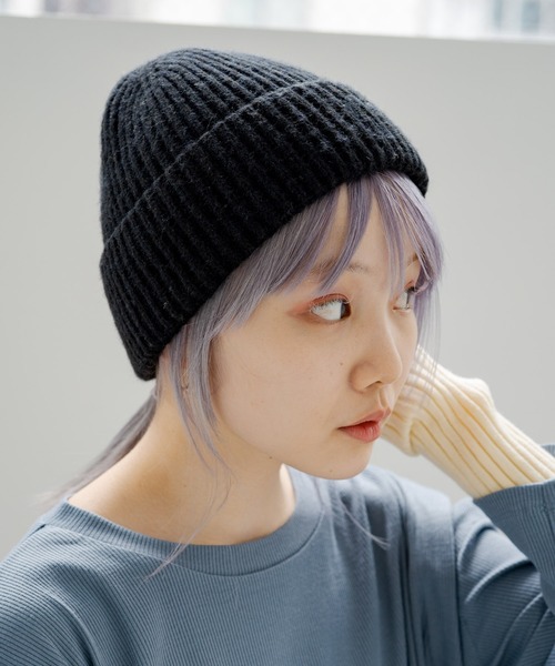 Kastane（カスタネ）の「【2022AWアイテム/WEB限定カラーあり】マノアCAP（ニットキャップ/ビーニー・レディース・ブラック/ベージュ/ホワイト/グリーン・FREE）」の13枚目の写真