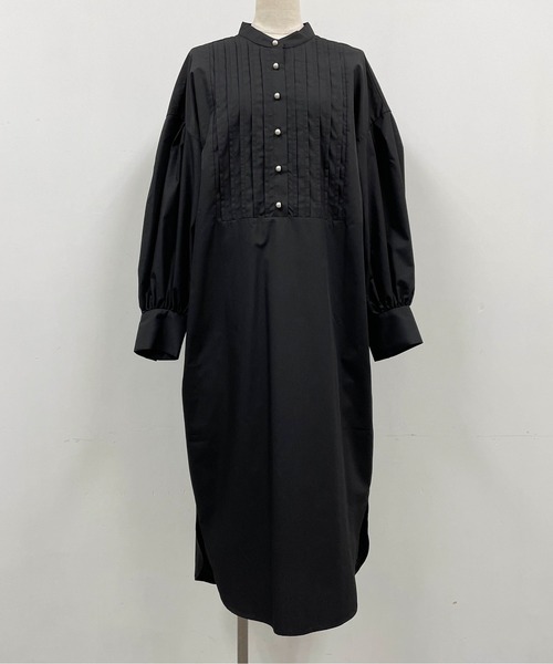 PICCIN（ピッチン）の「ピンタックパールボタンワンピース（ワンピース・レディース・ブラック/オフホワイト・M）」の3枚目の写真