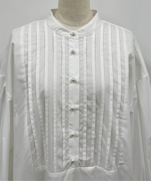 PICCIN（ピッチン）の「ピンタックパールボタンワンピース（ワンピース・レディース・ブラック/オフホワイト・M）」の7枚目の写真