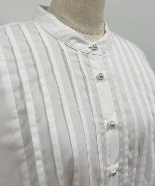 PICCIN（ピッチン）の「ピンタックパールボタンワンピース（ワンピース・レディース・ブラック/オフホワイト・M）」の8枚目の写真