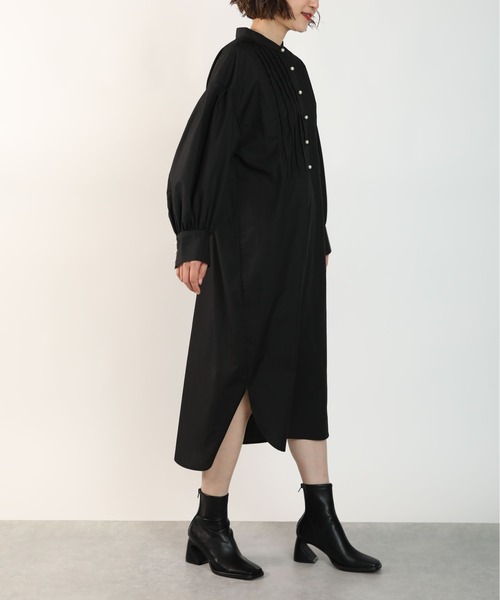 PICCIN（ピッチン）の「ピンタックパールボタンワンピース（ワンピース・レディース・ブラック/オフホワイト・M）」の20枚目の写真