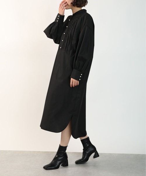 PICCIN（ピッチン）の「ピンタックパールボタンワンピース（ワンピース・レディース・ブラック/オフホワイト・M）」の22枚目の写真