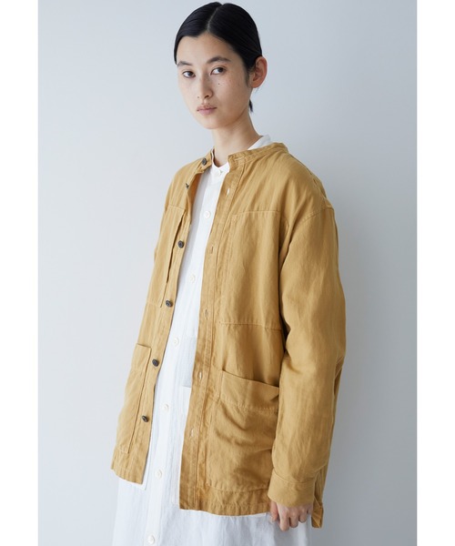 Plantation（プランテーション）の「PAPERヘリンボーン / シャツ / (O)（シャツ/ブラウス・レディース・ホワイト/ブラック/マスタード・M size/L size）」の3枚目の写真