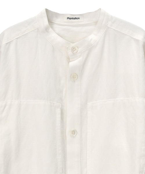 Plantation（プランテーション）の「PAPERヘリンボーン / シャツ / (O)（シャツ/ブラウス・レディース・ホワイト/ブラック/マスタード・M size/L size）」の8枚目の写真