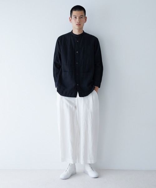 Plantation（プランテーション）の「PAPERヘリンボーン / シャツ / (O)（シャツ/ブラウス・レディース・ホワイト/ブラック/マスタード・M size/L size）」の12枚目の写真