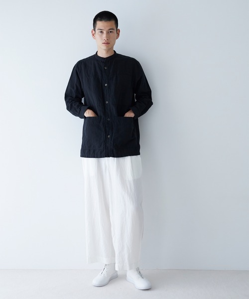 Plantation（プランテーション）の「PAPERヘリンボーン / シャツ / (O)（シャツ/ブラウス・レディース・ホワイト/ブラック/マスタード・M size/L size）」の13枚目の写真