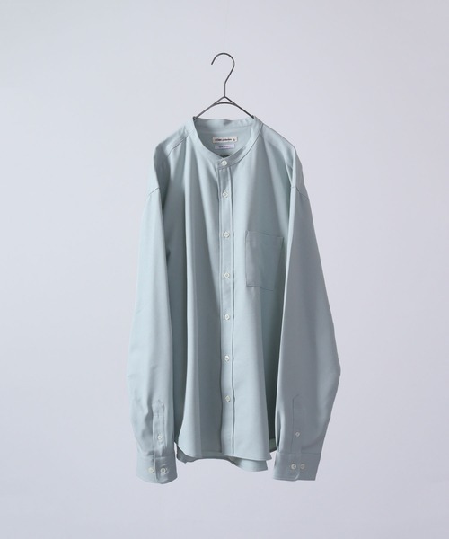 CIAO（チャオ）の「Reflax / リフラクス とろみ バンドカラーシャツ 長袖（シャツ/ブラウス・メンズ・ブラック/ベージュ/サックスブルー/グリーン/ライトパープル/ブラウン/ホワイト/ネイビー・L/M/XL）」の13枚目の写真