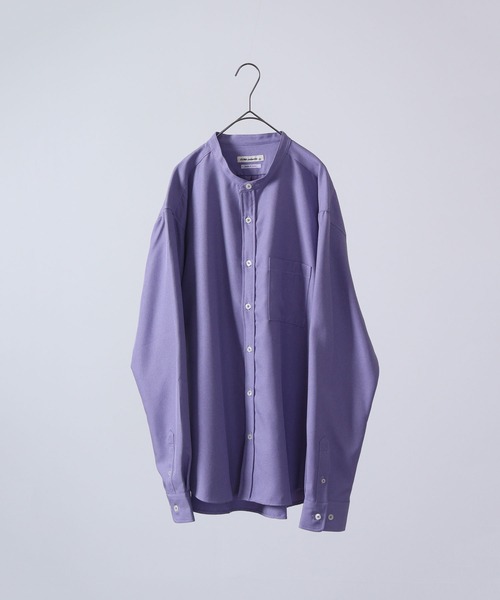 CIAO（チャオ）の「Reflax / リフラクス とろみ バンドカラーシャツ 長袖（シャツ/ブラウス・メンズ・ブラック/ベージュ/サックスブルー/グリーン/ライトパープル/ブラウン/ホワイト/ネイビー・L/M/XL）」の15枚目の写真