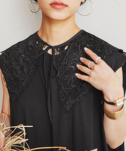 coen(コーエン)の「フラワーモチーフレースカラー(付け襟・レディース・ホワイト/ブラック・FREE)」の13枚目の写真