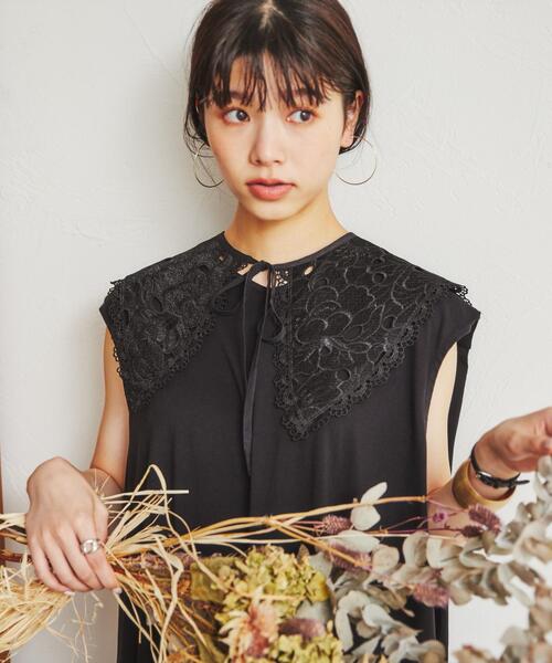 coen(コーエン)の「フラワーモチーフレースカラー(付け襟・レディース・ホワイト/ブラック・FREE)」の11枚目の写真
