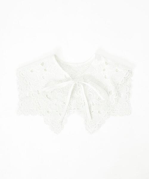 coen(コーエン)の「フラワーモチーフレースカラー(付け襟・レディース・ホワイト/ブラック・FREE)」の6枚目の写真