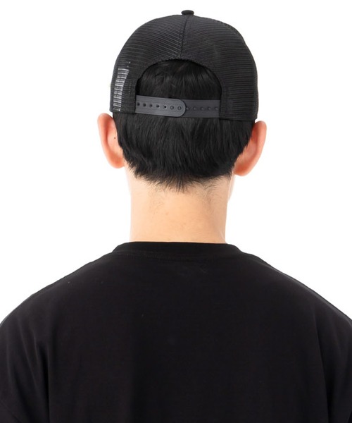 as colour ブラックメッシュキャップ スタイルブロック STYLEBLOCK ZIP×スカルワッペンツバスタッズ箔