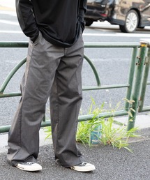 【DICKIES/ディッキーズ】ストレッチ　ツイルワイドパンツ　ハイウエスト