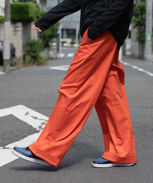 DICKIES/ディッキーズ】ストレッチ ツイルワイドパンツ ハイ