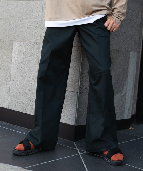 Dickies（ディッキーズ）の「【DICKIES/ディッキーズ】ストレッチ　ツイルワイドパンツ　ハイウエスト（その他パンツ・メンズ・ブルー/杢グレー/ブラック/イエロー/オレンジ/ベージュ・SMALL/MEDIUM/LARGE/X-LARGE）」の9枚目の写真