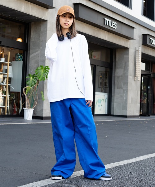 Dickies（ディッキーズ）の「【DICKIES/ディッキーズ】ストレッチ　ツイルワイドパンツ　ハイウエスト（その他パンツ・メンズ・ブルー/杢グレー/ブラック/イエロー/オレンジ/ベージュ・SMALL/MEDIUM/LARGE/X-LARGE）」の17枚目の写真