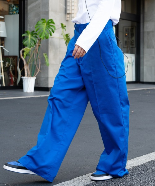Dickies（ディッキーズ）の「【DICKIES/ディッキーズ】ストレッチ　ツイルワイドパンツ　ハイウエスト（その他パンツ・メンズ・ブルー/杢グレー/ブラック/イエロー/オレンジ/ベージュ・SMALL/MEDIUM/LARGE/X-LARGE）」の21枚目の写真