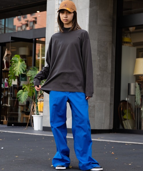 Dickies（ディッキーズ）の「【DICKIES/ディッキーズ】ストレッチ　ツイルワイドパンツ　ハイウエスト（その他パンツ・メンズ・ブルー/杢グレー/ブラック/イエロー/オレンジ/ベージュ・SMALL/MEDIUM/LARGE/X-LARGE）」の18枚目の写真
