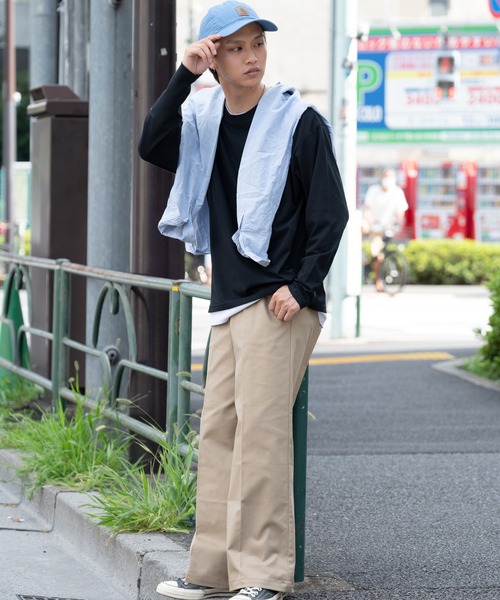 Dickies（ディッキーズ）の「【DICKIES/ディッキーズ】ストレッチ　ツイルワイドパンツ　ハイウエスト（その他パンツ・メンズ・ブルー/杢グレー/ブラック/イエロー/オレンジ/ベージュ・SMALL/MEDIUM/LARGE/X-LARGE）」の13枚目の写真