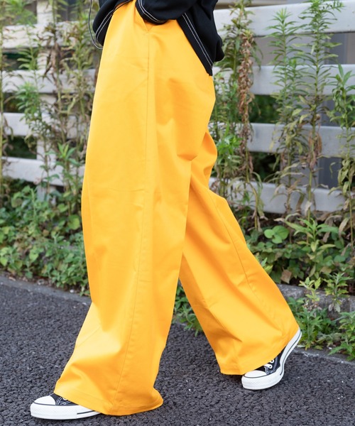 Myen× Dickies ワイドパンツ Dickies(ディッキーズ)ラインワイドパンツ（ロングパンツ
