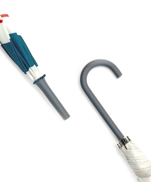 DONOBAN（ドノバン）の「ボーダー柄雨傘（長傘・レディース・スカイブルー系/ライトグレー/イエロー/ターコイズブルー/ライトベージュ・ONESIZE）」の15枚目の写真