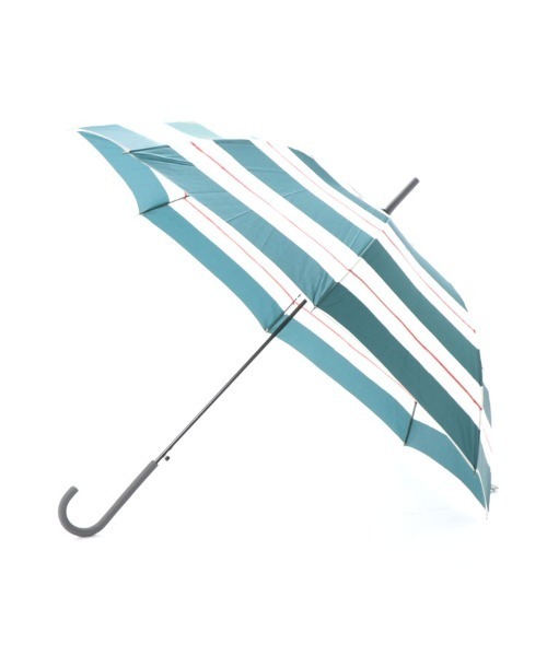 DONOBAN（ドノバン）の「ボーダー柄雨傘（長傘・レディース・スカイブルー系/ライトグレー/イエロー/ターコイズブルー/ライトベージュ・ONESIZE）」の19枚目の写真