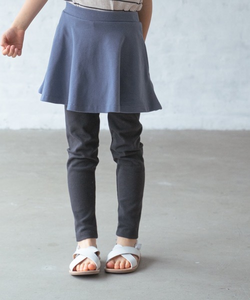 pairmanon（ペアマノン）の「【柔らかストレッチ】10分丈無地配色スカッツ（レギンス/スパッツ・キッズ・ラベンダー/ピンク/ブラック/ピンク系その他/ライトベージュ/グレイッシュベージュ/ブルー系その他3/ブラック系その他/ネイビー/ライトパープル/ブルー/ライトピンク/テラコッタ・90/110/120/130/140/150/100）」の6枚目の写真